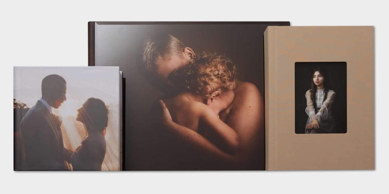 Fine art photo books printed for weddings, portraits, and family portraits