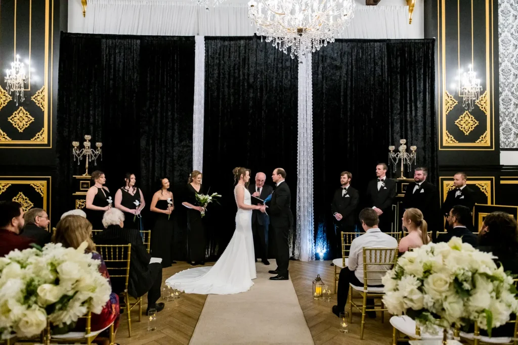 Wedding ceremony at Belle Vie Ingersoll