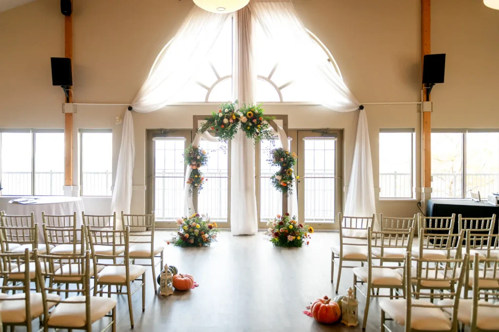 the ceremony space at The Lakeview by Carmen's in Hamilton.