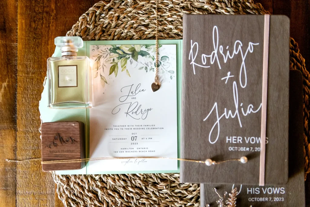 bridal details on a table