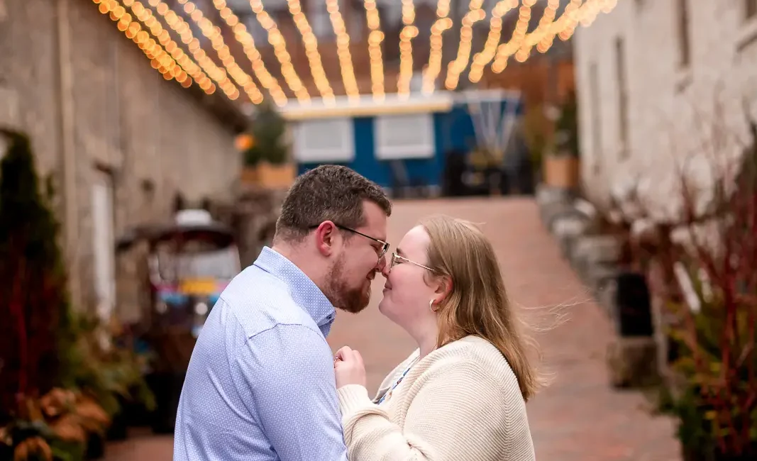 an engagement session in Downtown Elora shot by Pixelesque Photography - Hamilton Wedding Photographer
