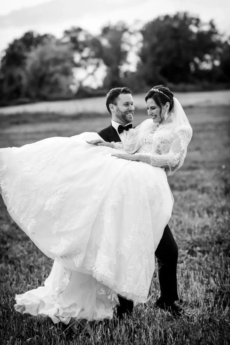 Sunset wedding photos hay bales farm Uxbridge Ontario