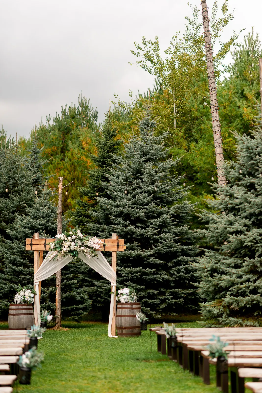 wedding arbor at The Barn Event Space Uxbridge Ontario