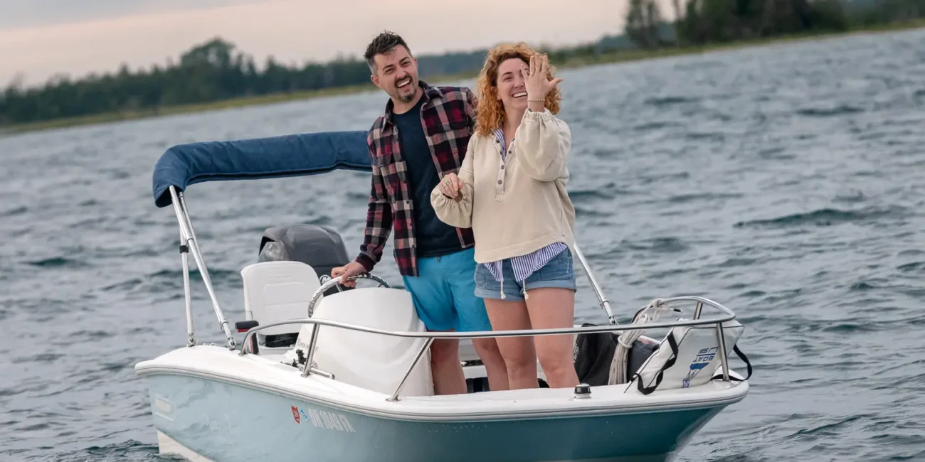 lake huron ontario josh kelsey surprise proposal 22 - A Boat Proposal on Lake Huron Near Wiarton | Josh & Kelsey's Surprise Engagement - Hamilton Wedding Photographer