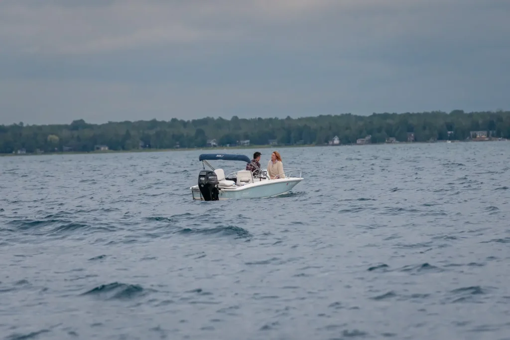 lake huron ontario josh kelsey surprise proposal 9 - A Boat Proposal on Lake Huron Near Wiarton | Josh & Kelsey's Surprise Engagement - Hamilton Wedding Photographer